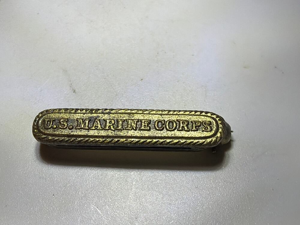 Vintage USMC U.S. Marine Corps Marksmanship Badge Top Bar N.S. Meyer Pinback